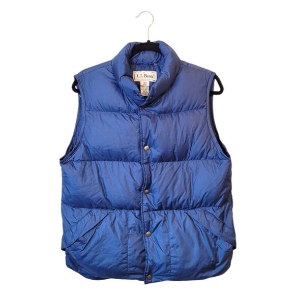 L.L. Bean Men's Navy Blue Down Filled Packable Vest Size Small - Picture 1 of 6